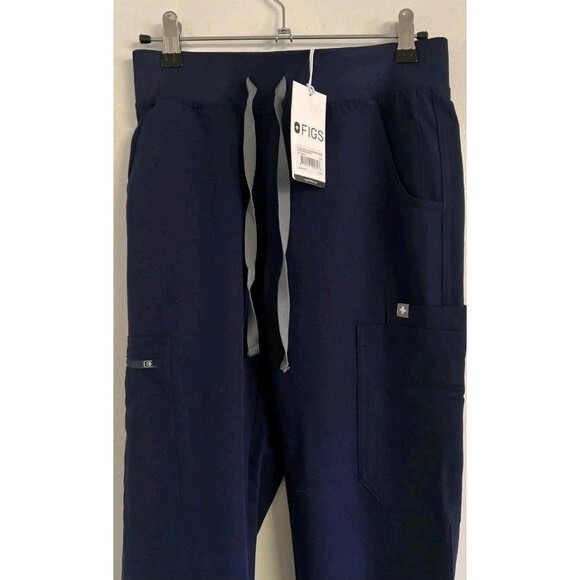 Figs Yola With Yoga Waistband Skinny Women's Scrub Pants XXS Navy - Picture 2 of 9
